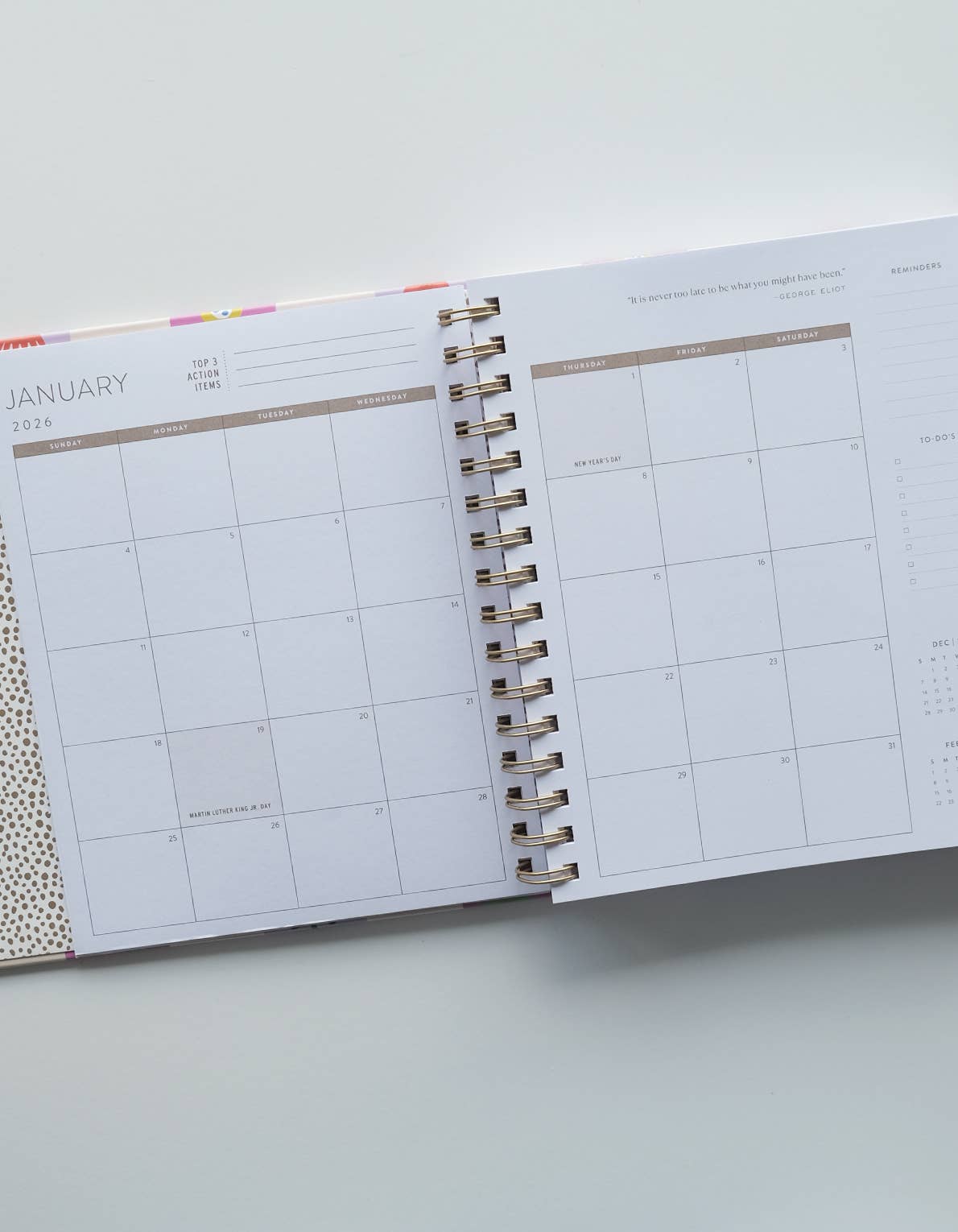 Idlewild Co. 2026 Hardcover Planner, Floral Checks