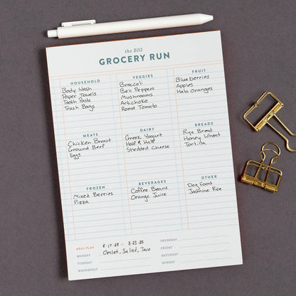 Studio Calico - Notepad - Grocery Run 6x8 Weekly