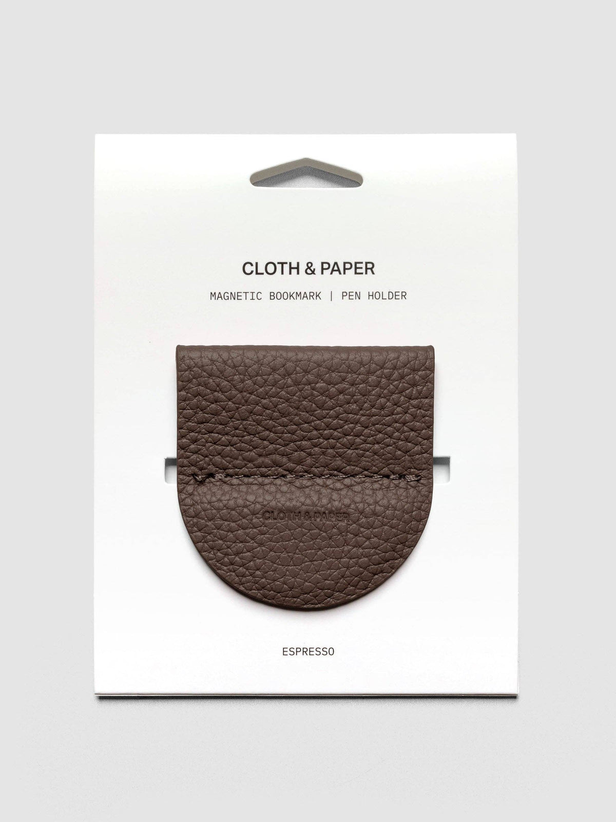 Cloth & Paper - Magnetic Bookmark Pen Holder - Leather