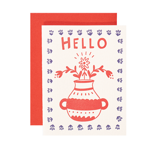 Hello Vase Card