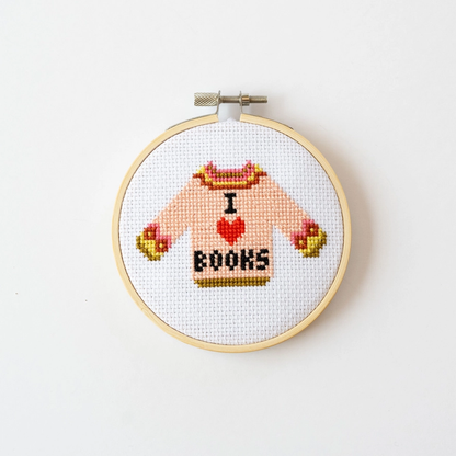 Cotton Clara I Love Books Cross Stitch for Beginners