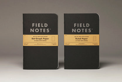 Field Notes - Pitch Black Notebook - 2-Packs