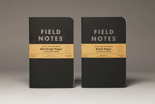 Field Notes - Pitch Black Notebook - 2-Packs