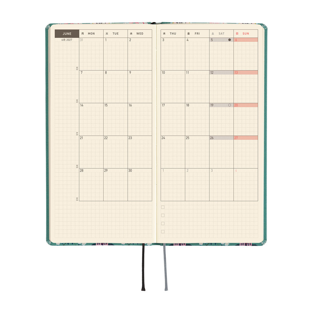 Hobonichi - Techo HON 2027 - Weeks Yumi Kitagishi: White Cat Wallpaper