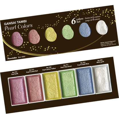 Kuretake Zig Gansai Tambi Set of 6 Watecolors