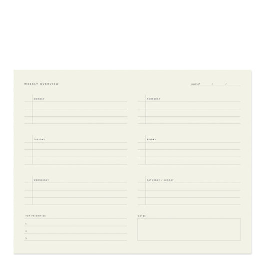 Ramona & Ruth Undated Weekly Desk Pad
