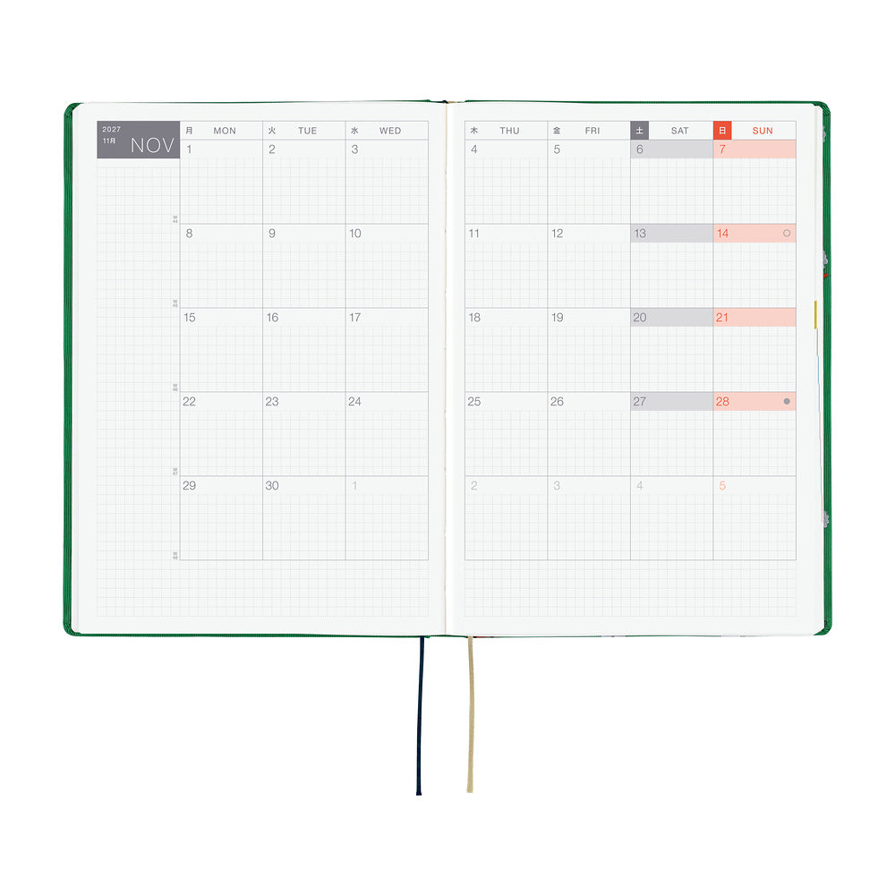 Hobonichi - Techo HON 2027 - A5 Bow & Tie: Sheep Sheep Sheep