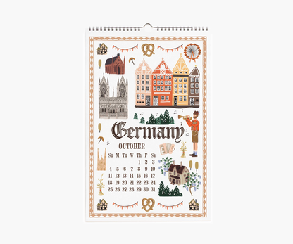 Rifle Paper Co. 2026 World Travel Wall Calendar