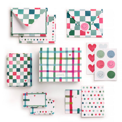 E. Frances Paper - Stationery Set - Happy Plaid