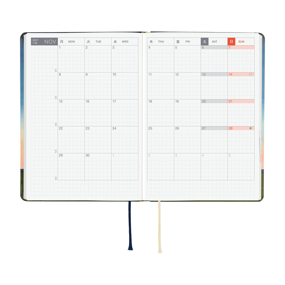Hobonichi - Techo HON 2027 - A6 Hiroko Kubota: String Telephone Unit the Moon is Full