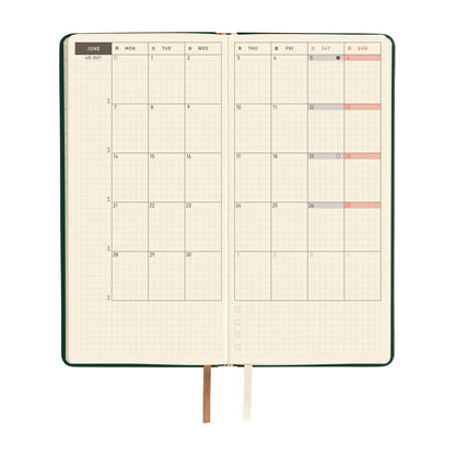Hobonichi - Techo 2027 Weeks - Leather: Forest Green *Pre-order