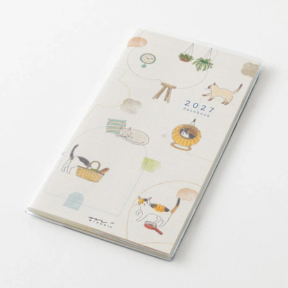 Midori - 2027 Slim Pocket Diary - Cat