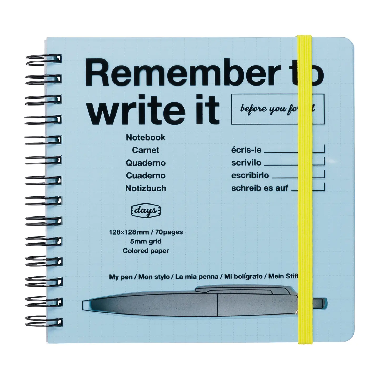 Mark's Inc. - Square Grid Notebook with Pen Slot