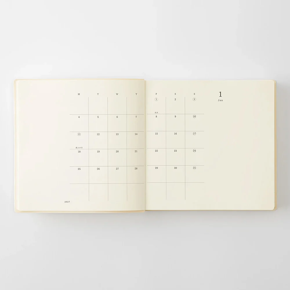 MD - 2027 A5 Square Diary - 1 Day 1 Page
