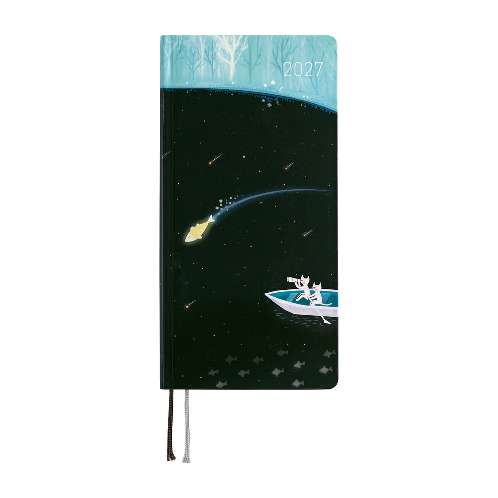 Hobonichi - Techo 2027 Weeks - Hiroko Kubota: Meteor Shower in the Light Blue Forest