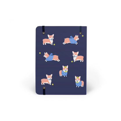 Mossery - Notebook/Planner Cover - Corgi Navy *Pre-order