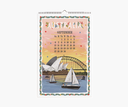 Rifle Paper Co. 2026 World Travel Wall Calendar