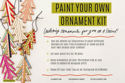 Jill Makes - Diy Paint Your Own Christmas Tree Ornament Kit