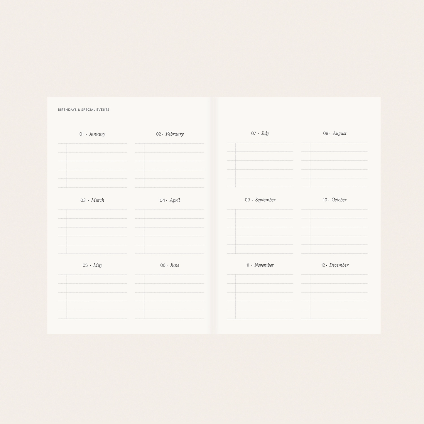 Botanica Paper Co. Reverie Linen-Bound Undated Planner