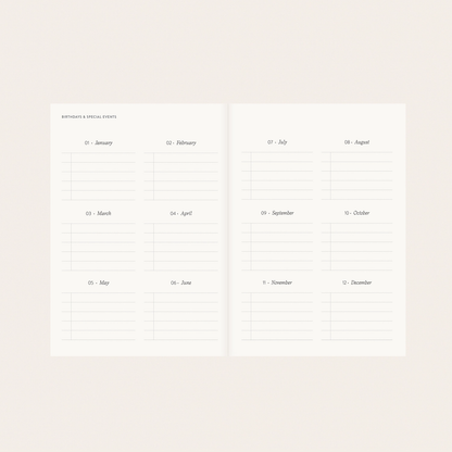 Botanica Paper Co. Reverie Linen-Bound Undated Planner