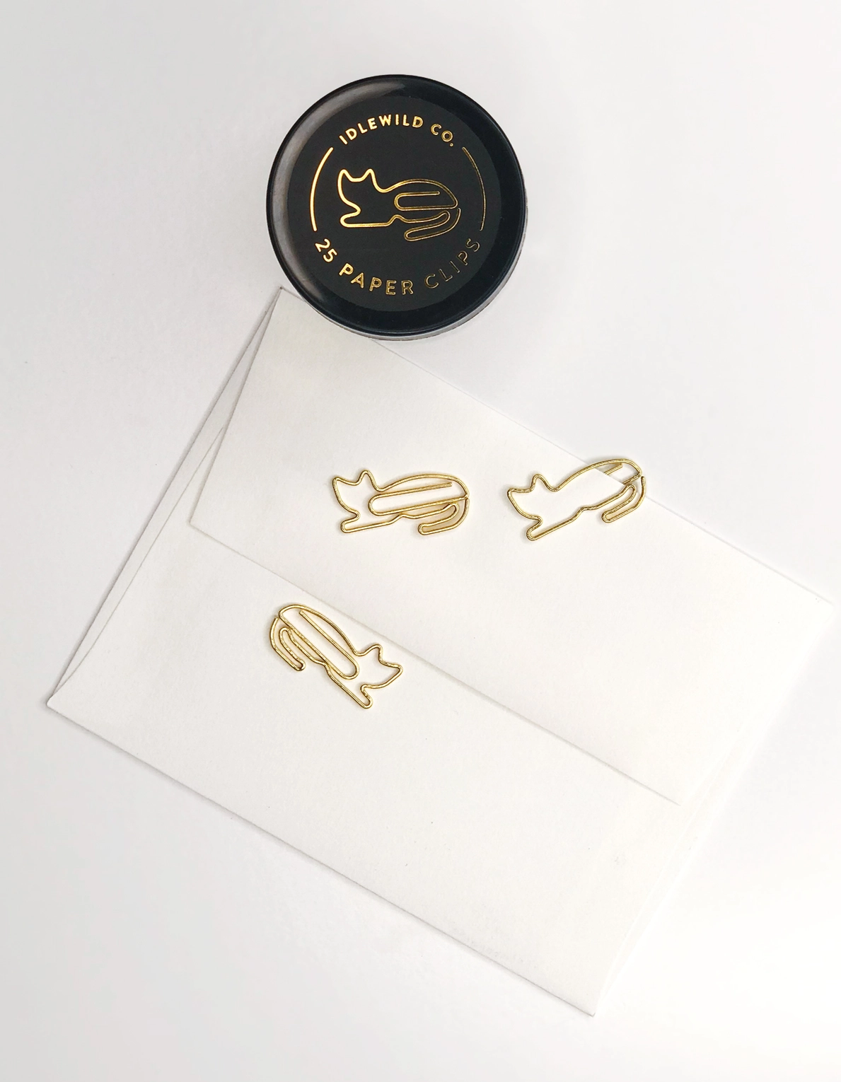 Idlewild Co. Gold Paper Clips - Jar of 25