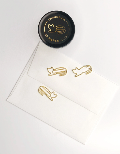 Idlewild Co. Gold Paper Clips - Jar of 25