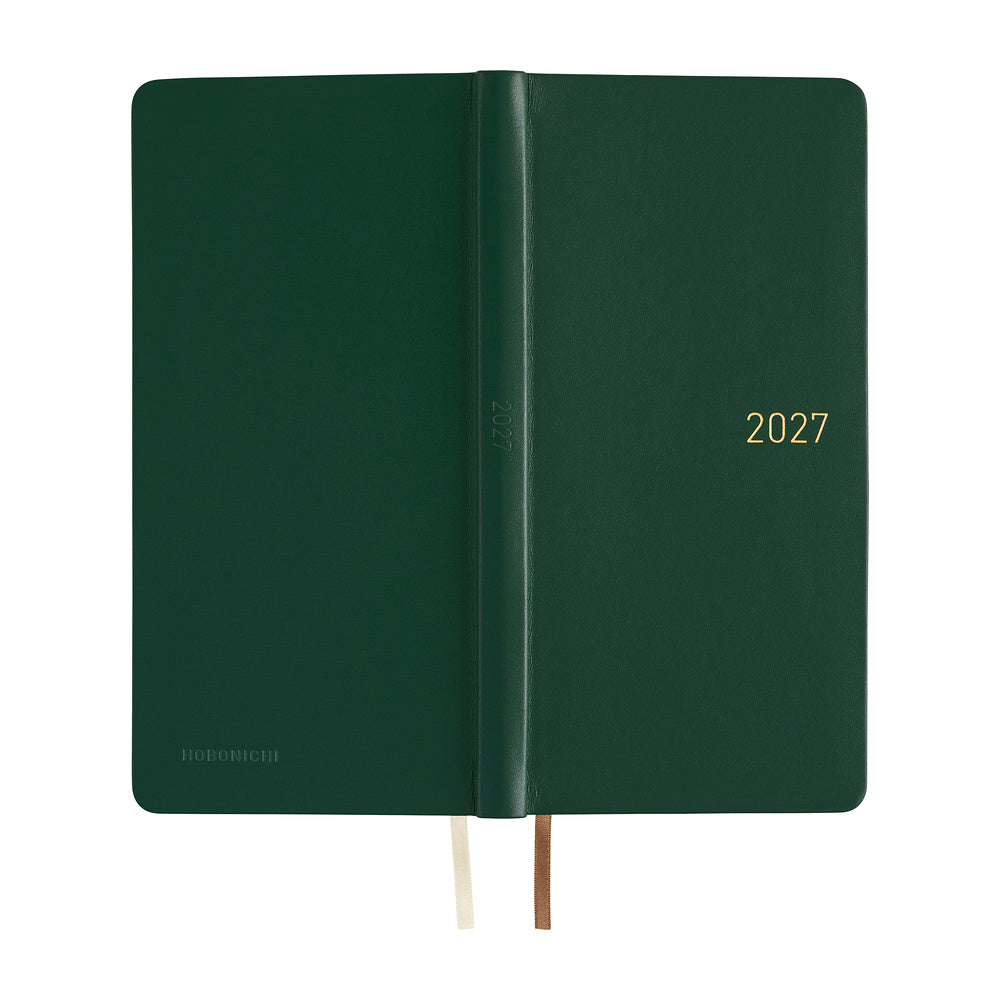 Hobonichi - Techo 2027 Weeks - Leather: Forest Green *Pre-order