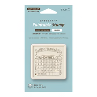 Midori - Paintable Pre-Inked Stamp - Habit Tracker (Brown)