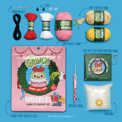 The Woobles - Crochet Kit - The Grinch - Cindy Lou Who