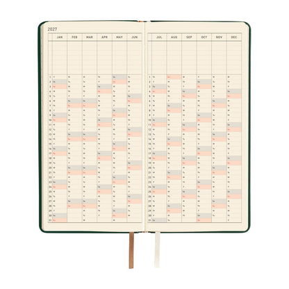 Hobonichi - Techo 2027 Weeks - Leather: Forest Green *Pre-order