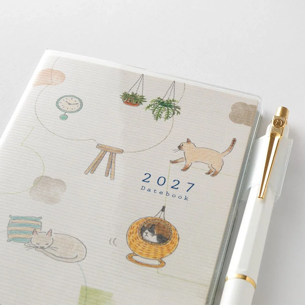 Midori - 2027 Slim Pocket Diary - Cat