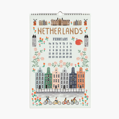 Rifle Paper Co. 2026 World Travel Wall Calendar