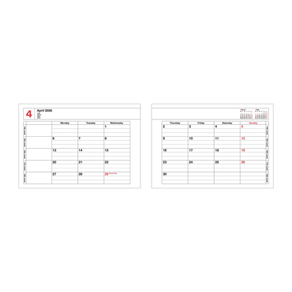 Mark's Inc. Notebook Calendar 2026 - B7 XS