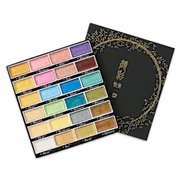 Kuretake Zig - Gansai Tambi - Metallic Watercolor Set of 24