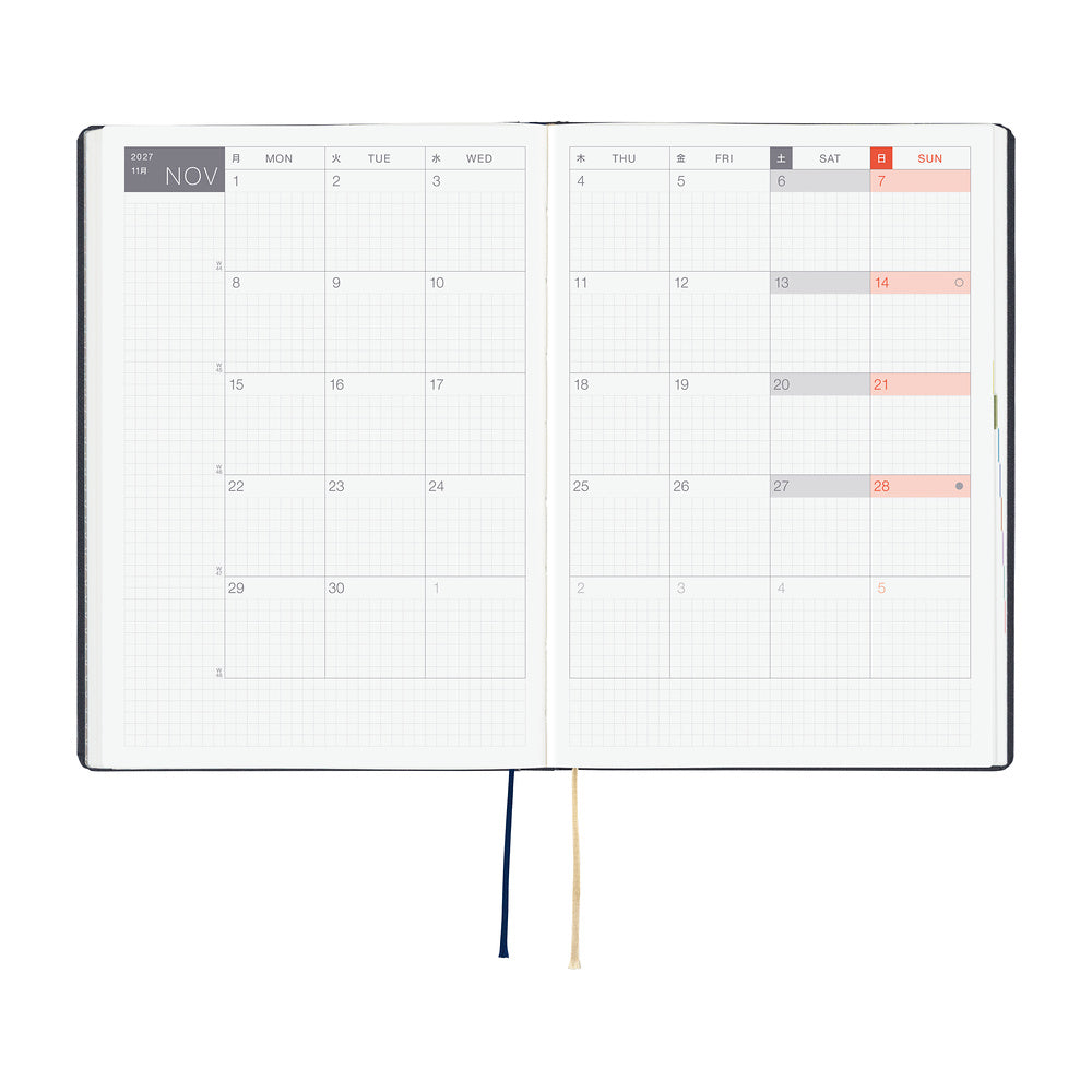 Hobonichi - Techo HON 2027 - A5 Slash (Navy)