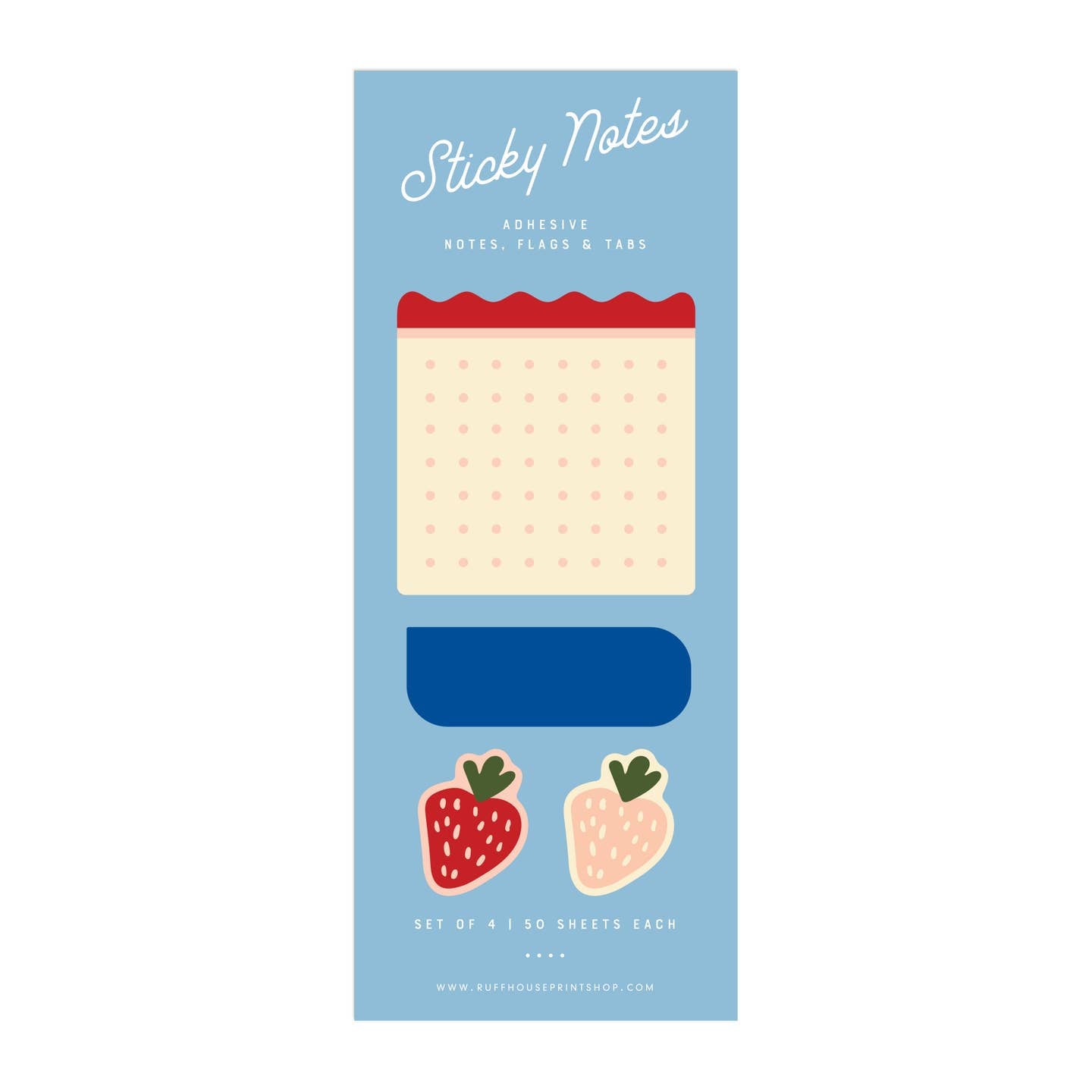 Ruff House Print Shop - Strawberry Sticky Note Set