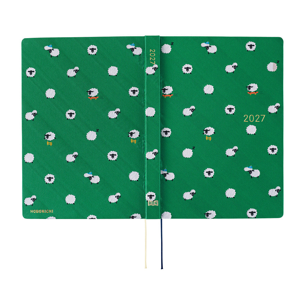 Hobonichi - Techo HON 2027 - A5 Bow & Tie: Sheep Sheep Sheep