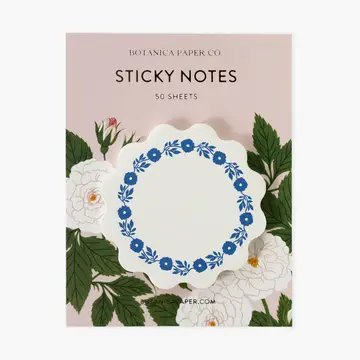 Botanica Paper Co. - Sticky Notes - Blue Roses