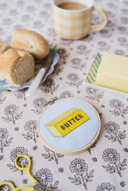 Cotton Clara Butter Cross Stitch Kit for Beginners