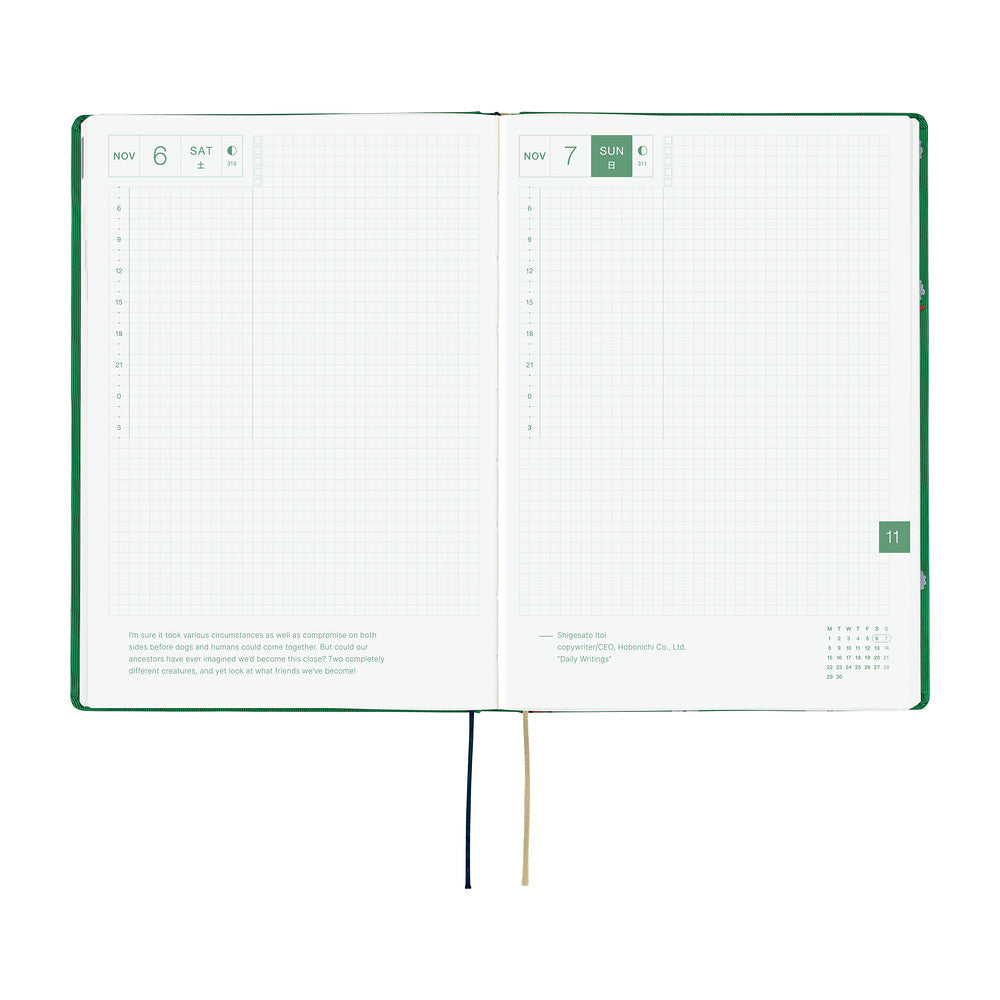 Hobonichi - Techo HON 2027 - A5 Bow & Tie: Sheep Sheep Sheep