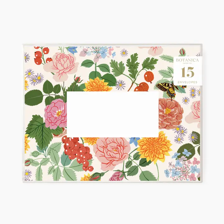 Botanica Paper Co. - Boxed set of 15 Envelopes