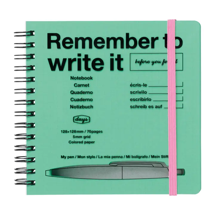 Mark's Inc. - Square Grid Notebook with Pen Slot