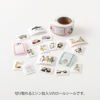 Midori - Yuru Log Sticker Roll - Animal Emotions