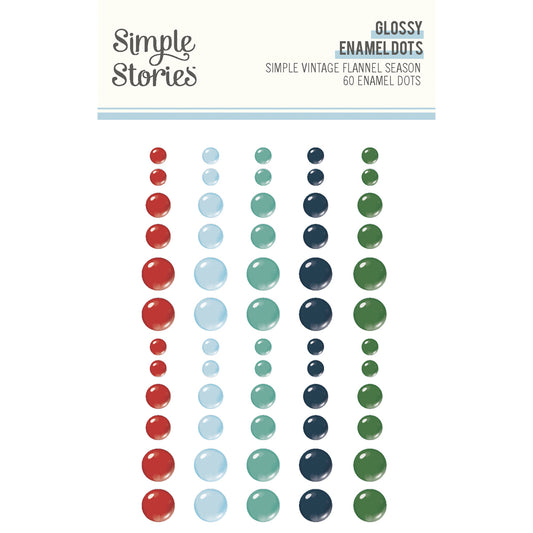 Simple Stories Glossy Enamel Dots - Simple Vintage Flannel Season