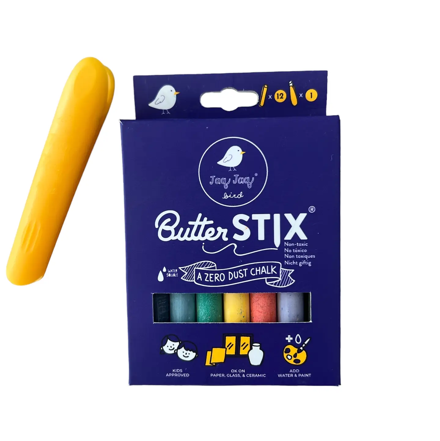 Jaq Jaq Bird - Butterstix Dustless Chalk Colors with Holder - Muted Pastels