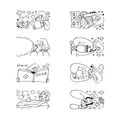Midori - Paintable Rotating Stamp - Self Inking - Life