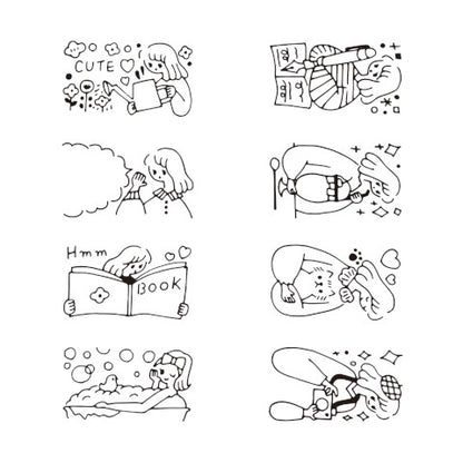 Midori - Paintable Rotating Stamp - Self Inking - Life