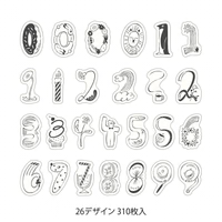 Midori - Yuru Log Sticker Roll - Numbers