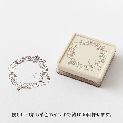 Midori - Paintable Pre-Inked Stamp - Bread (Brown)