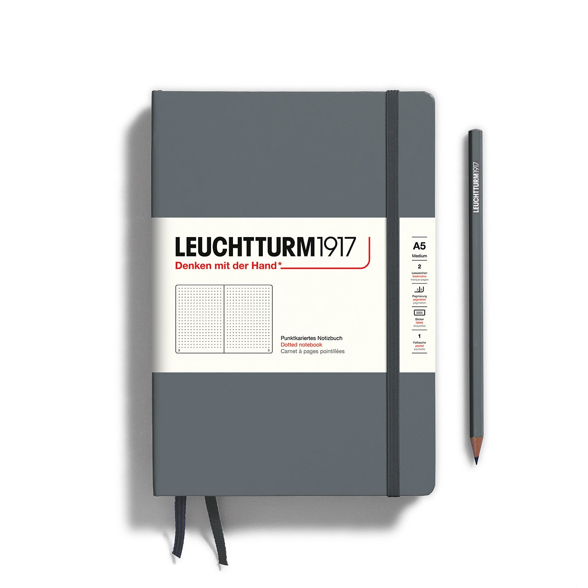 Leuchtturm1917 - A5 Medium Hardcover Dotted Notebook